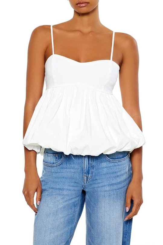 sunny bubble hem babydoll cami